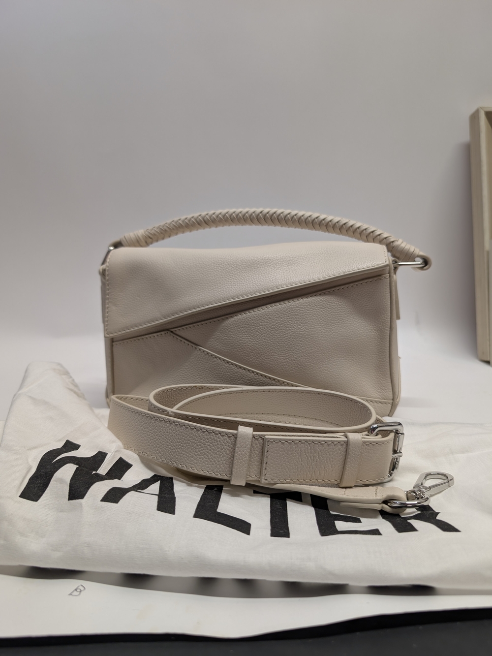 Walter Baker Oyster Braided-Handle Crossbody Bag